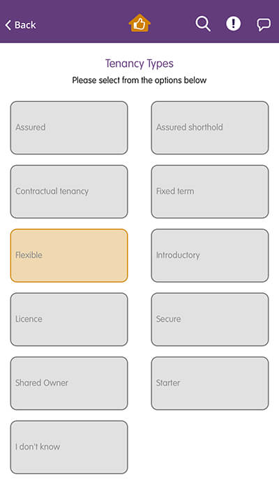 Tenancy Type Tenancy Type