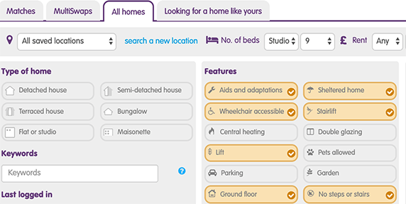 Searching for housing with disability and accessibility features